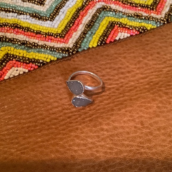 Silver and druzy stones Handmade Ring, ArtsKinetic - Picture 1 of 3